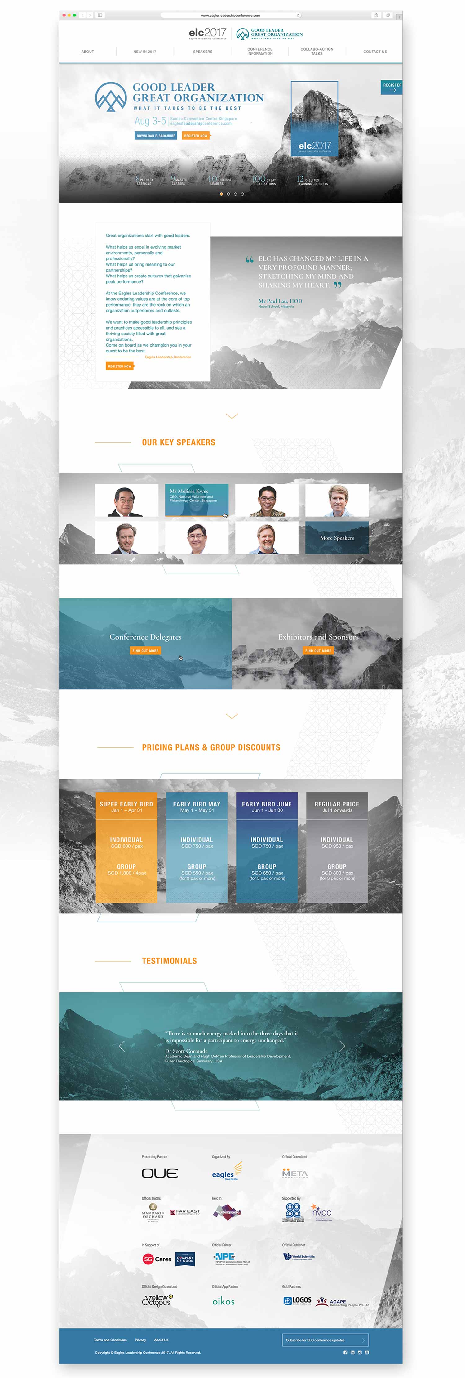 Web Design and Development for Eagles Conference 2017 Responsive Layout