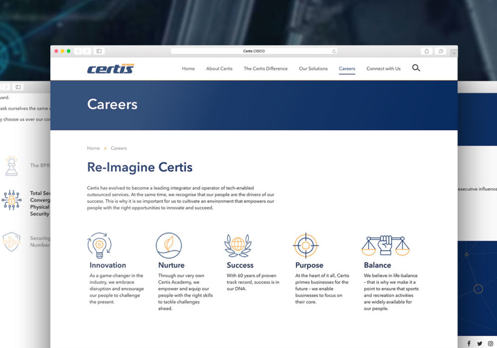 Certis Cisco Group Responsive Layout Website