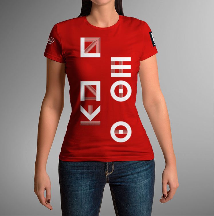 Branding Print Lenovo Intel T Shirt Front
