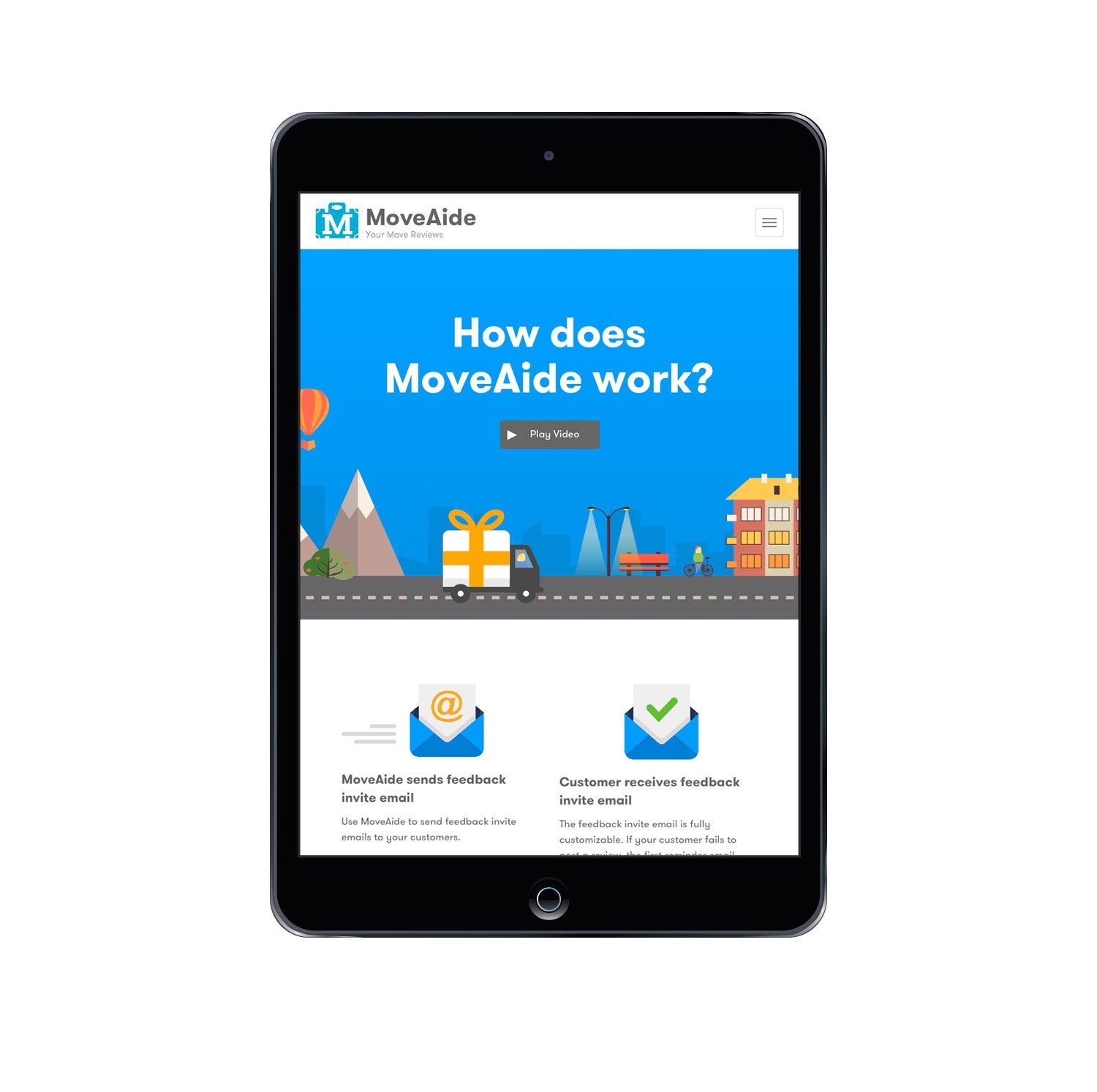 Move Aide Web Design and Development Tablet