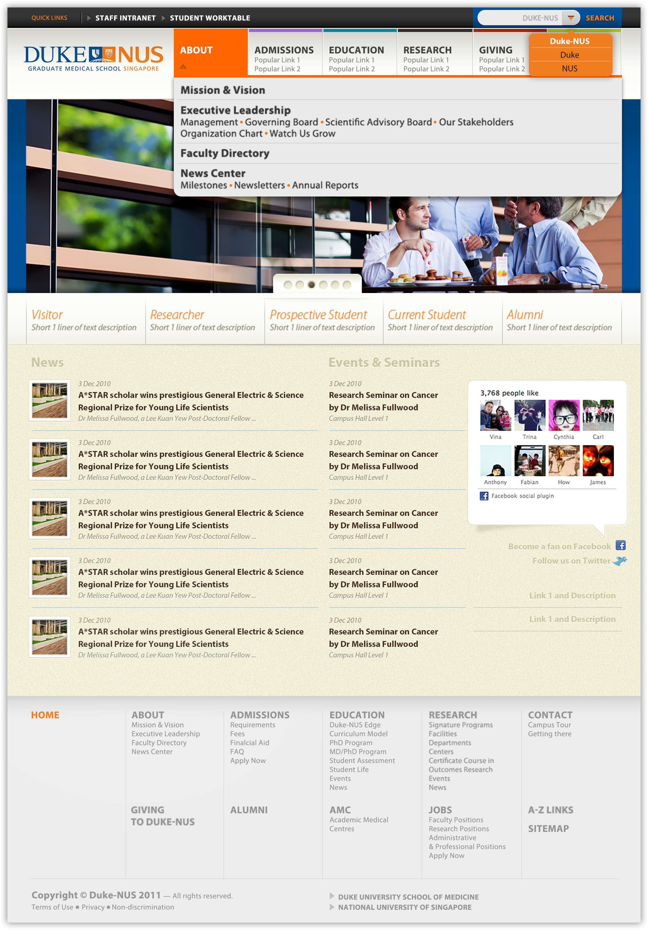 Web Design Singapore Duke NUS Website Homepage